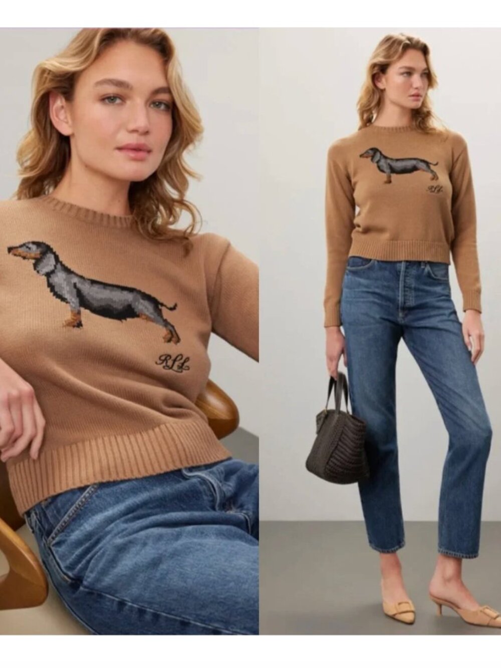 Lauren Ralph Lauren Dachshund/ weiner dog sweater RUNS SMALL